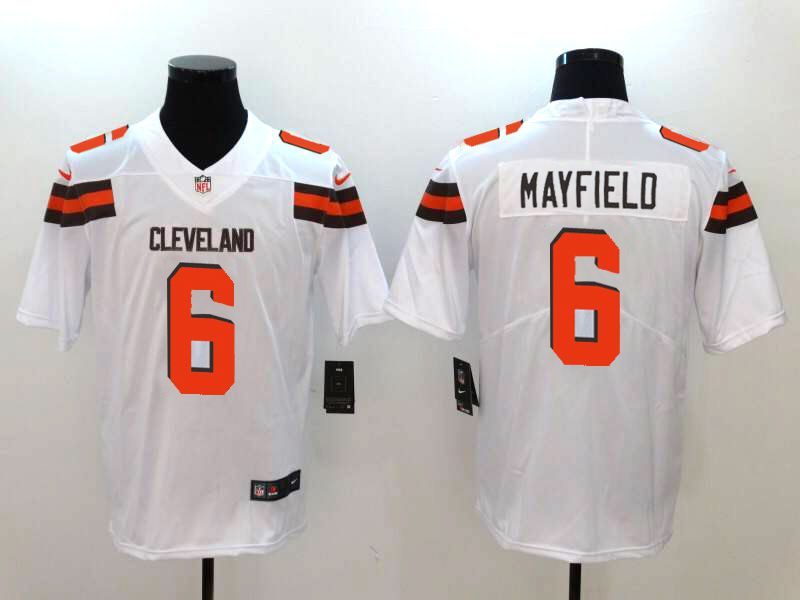 Men Cleveland Browns #6 Mayfield White Nike Vapor Untouchable Limited NFL Jerseys